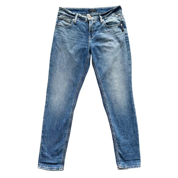 Silver Jeans Denim - Silver Jeans Women’s Size 28 28x30 Blue Boyfriend ankle mid rise 1228